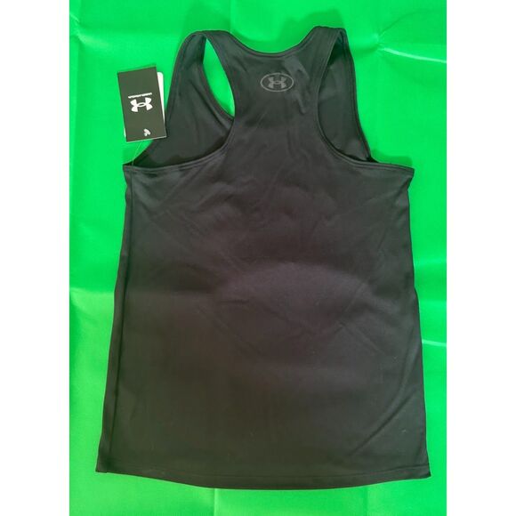 Under Armour Girls Size YMD, Black Sleeveless Tank w/ Hot Pink ~NEW - Picture 4 of 4